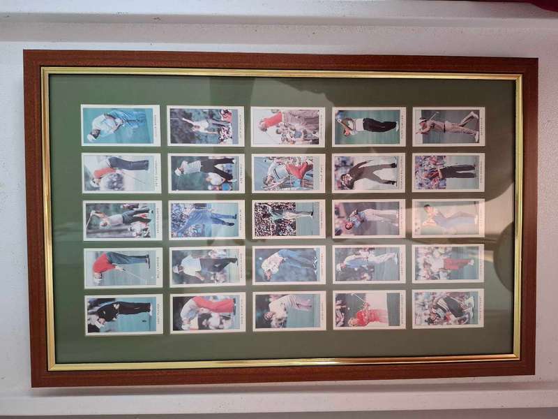 Framed Golf The Modern Era Collectable Cards. 1958-1993