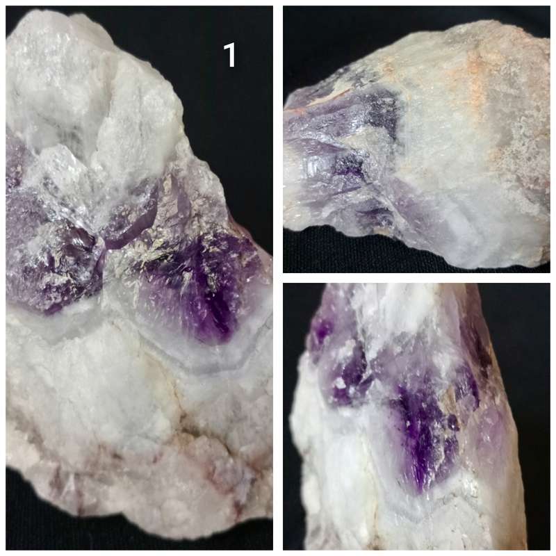 Amethyst/white quartz