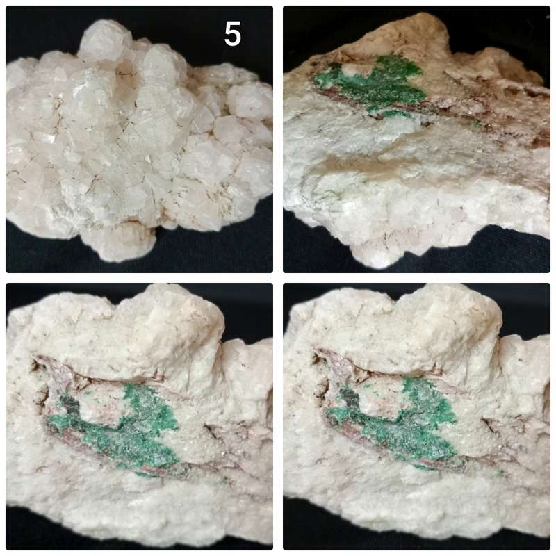 Cactus quartz with Malachite