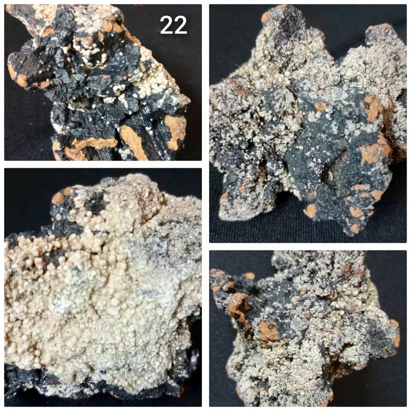 Acanthite/Calcite Crystals