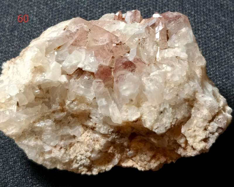 Quartz Cluster with hematite inclusion - Namibia