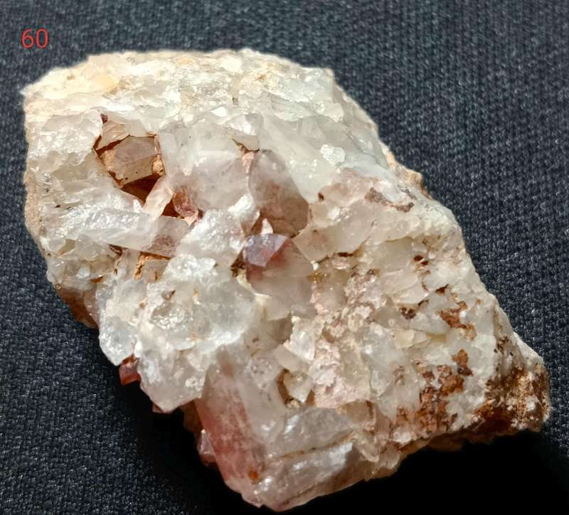 Quartz Cluster with hematite inclusion - Namibia