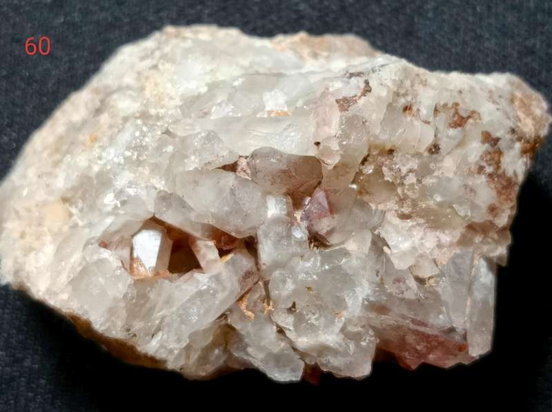 Quartz Cluster with hematite inclusion - Namibia