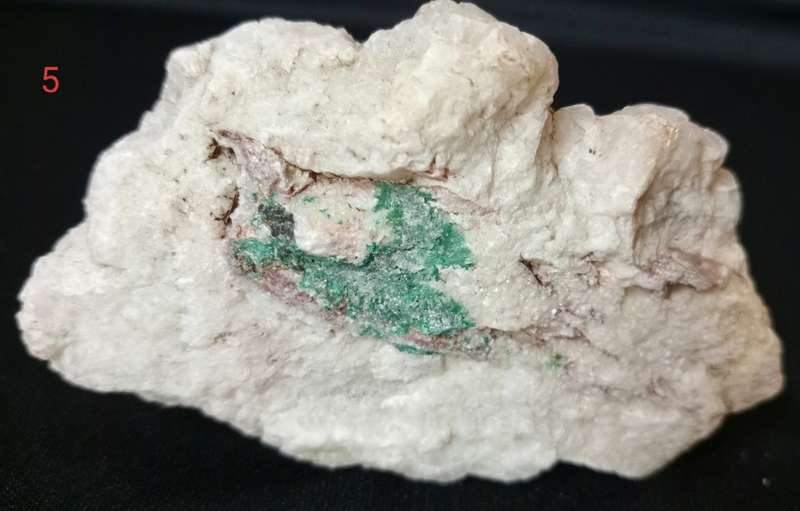Cactus quartz with Malachite