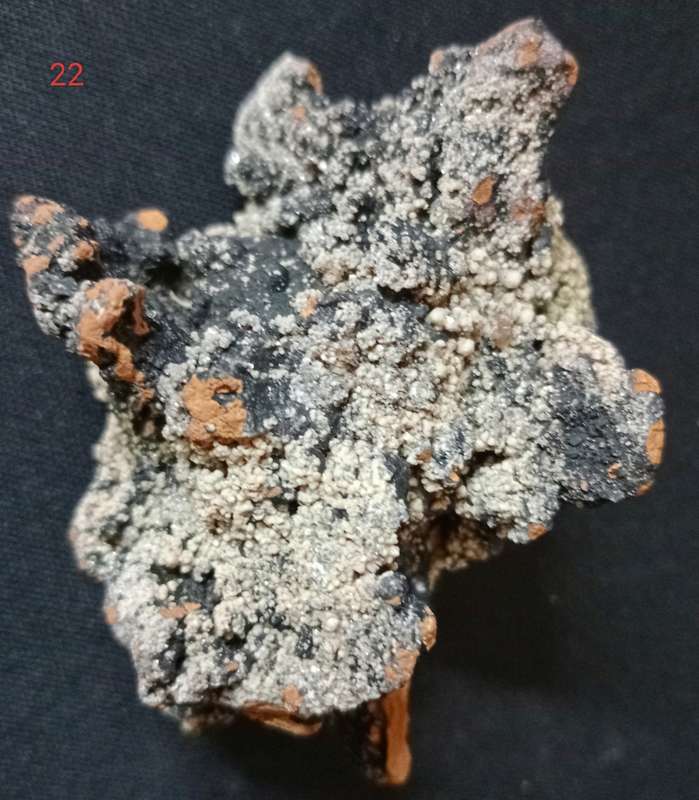 Acanthite/Calcite Crystals
