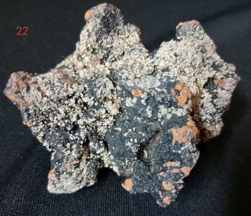 Acanthite/Calcite Crystals