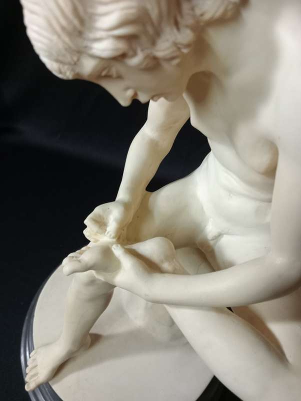 Boy with Thorn in his foot - Spinario/Fedelino Sculpture by A. Santini (Italy)