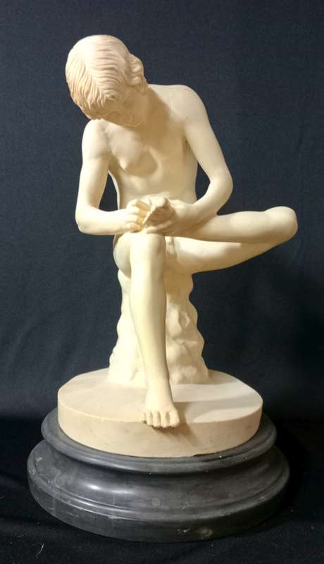 Boy with Thorn in his foot - Spinario/Fedelino Sculpture by A. Santini (Italy)
