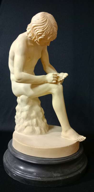 Boy with Thorn in his foot - Spinario/Fedelino Sculpture by A. Santini (Italy)