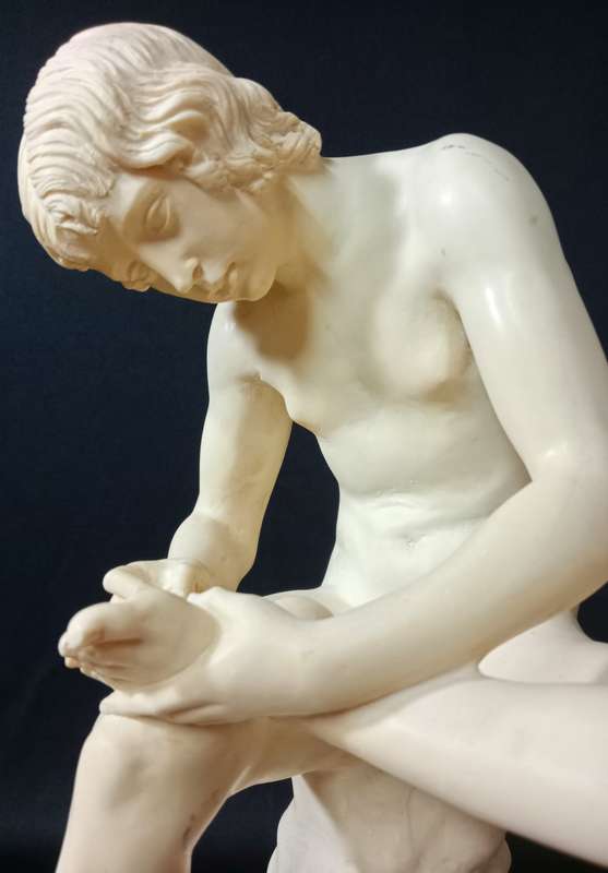 Boy with Thorn in his foot - Spinario/Fedelino Sculpture by A. Santini (Italy)