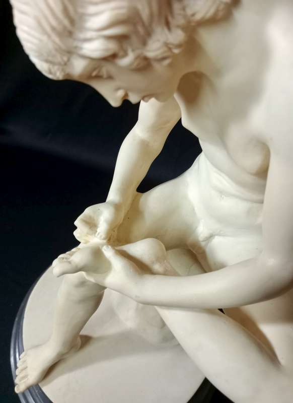 Boy with Thorn in his foot - Spinario/Fedelino Sculpture by A. Santini (Italy)