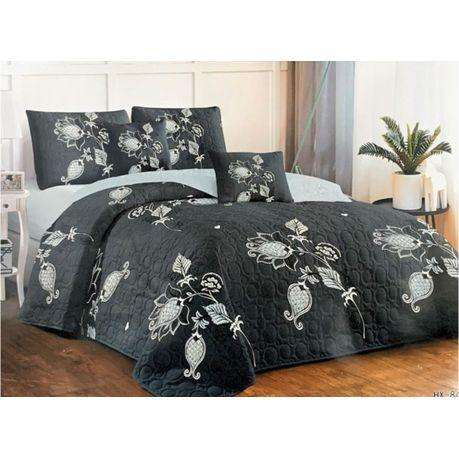 Bedspread Set Queen 5 Piece Microfiber