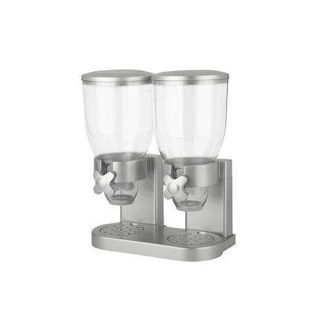 Double Barrel Cereal Dispenser - 1000gms-silver
