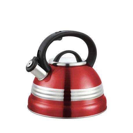 Stove Top Whistling Kettle - 3L (copper and red)