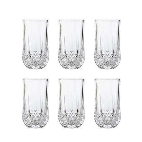 Crystal Drinking Glasses - Set of 6