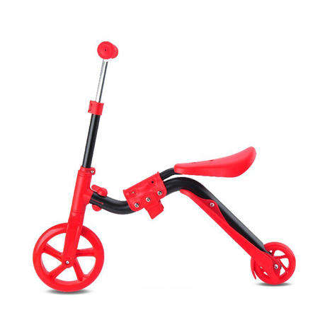 2 in 1 Kids Scooter Adjustable Height & T-Shape Handle Design (BLACK,BLUE,RED,PINK)