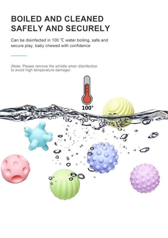 6 piece Textured Tactile Sensory Ball Set