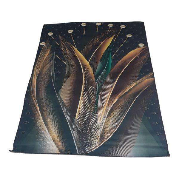 Modern 3D Geometric Design Rug 200cm by 150cm A72 - Black/Gold