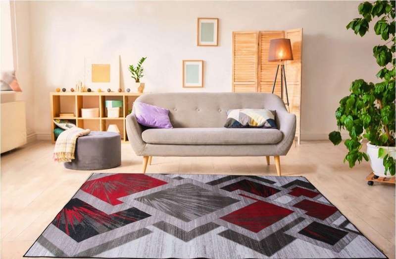 Design Rug Printed 12 - 230cm x 160cm - Squares