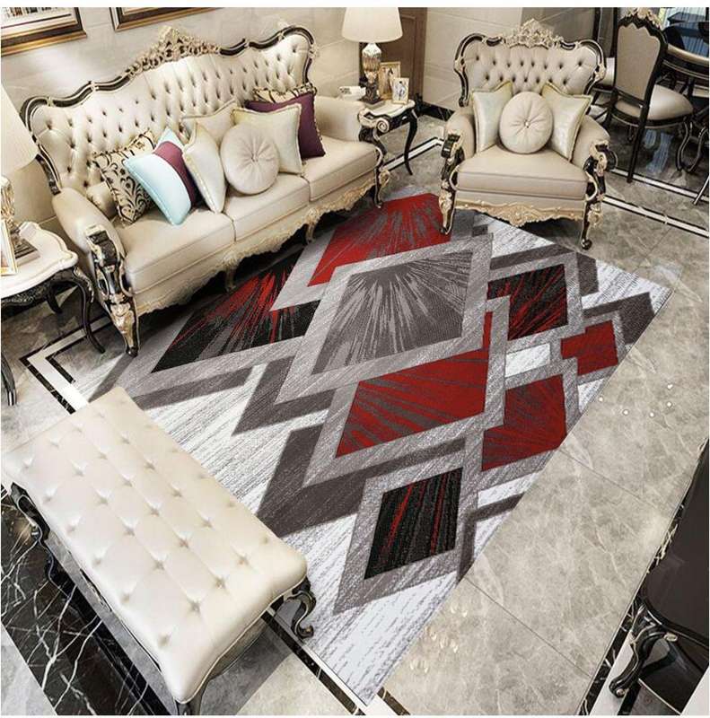 Design Rug Printed 12 - 230cm x 160cm - Squares