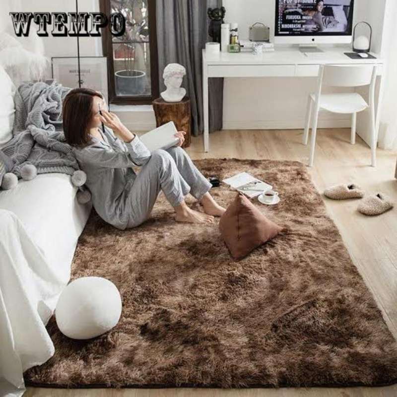 Large Premium Fluffy Carpet/Rug - 200 x 150 cm - Gold