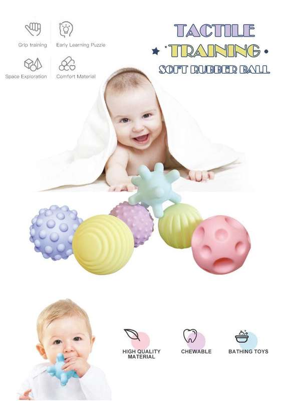 6 piece Textured Tactile Sensory Ball Set