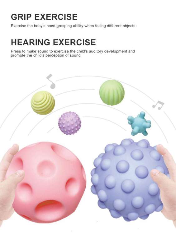 6 piece Textured Tactile Sensory Ball Set