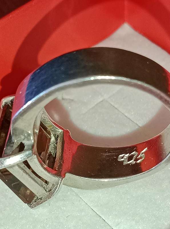 Silver Ring Ladies with Smokey Quarts