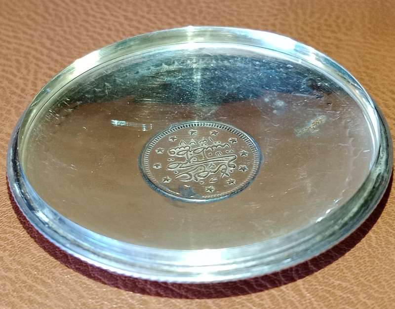 Silver Antique Gold gilded Inner Ottoman Coin Box