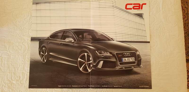 EIGHT LARGE MOTORCAR POSTERS OF POPULAR SPORTS CARS OF RECENT YEARS.