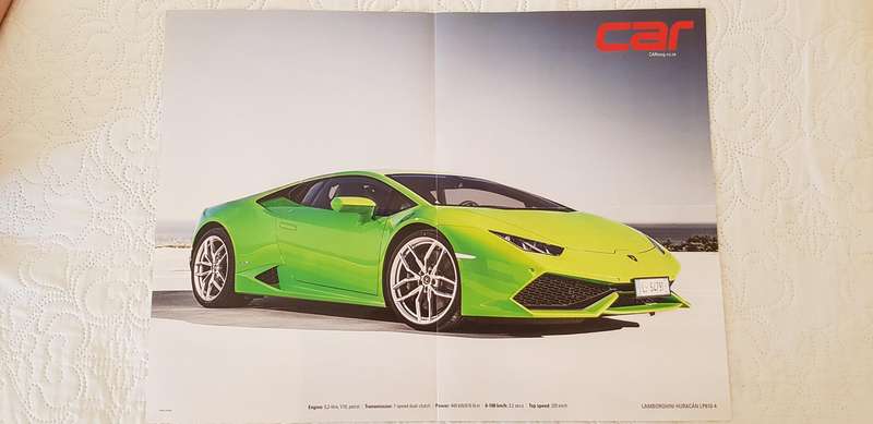EIGHT LARGE MOTORCAR POSTERS OF POPULAR SPORTS CARS OF RECENT YEARS.
