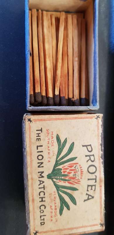 VINTAGE PROTEA MATCHES IN THE BIG WOODEN BOX - FULL BOX.
