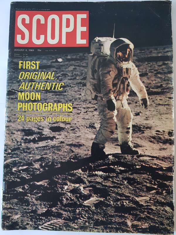 SCOPE MAGAZINE OF AUGUST 1969 - MOON LANDING.