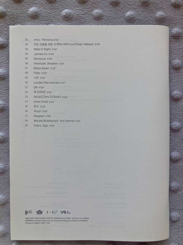 BTS - 4th Album - Map of The Soul: 7 (version 2 / black swan)