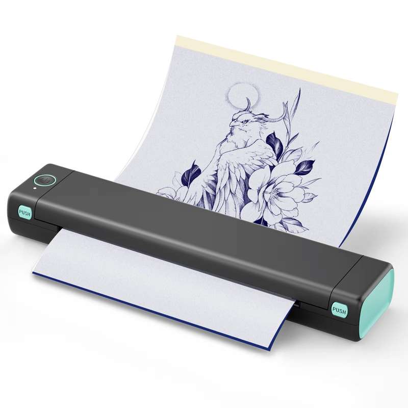 Phomemo M08F Portable Thermal / Tattoo Stencil Printer - Black & Green
