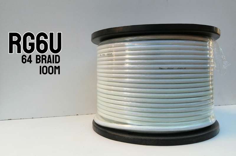 RG6U Coaxial Cable  Original 64 Braid | Length: 100M