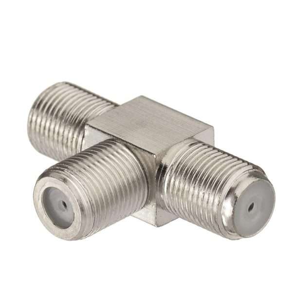 2-Way T-connector Combiner TV Coaxial Connectors RF Adapters Joiners