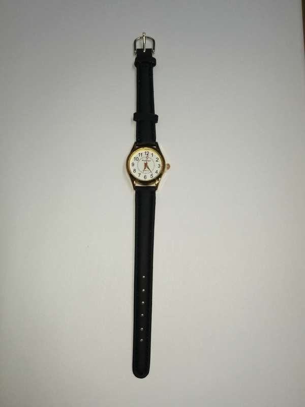 Elegant Quartz Womens Watch  White Dial, Gold-Plated Accents, Leather Strap
