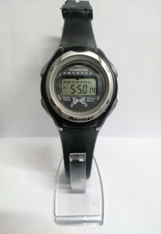 Simple Black Strap & Silver-Plated Digital Watch  Everyday Style