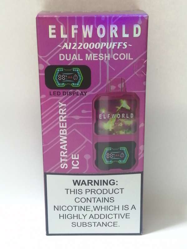 Elfworld Strawberry Ice 22K Puffs vape