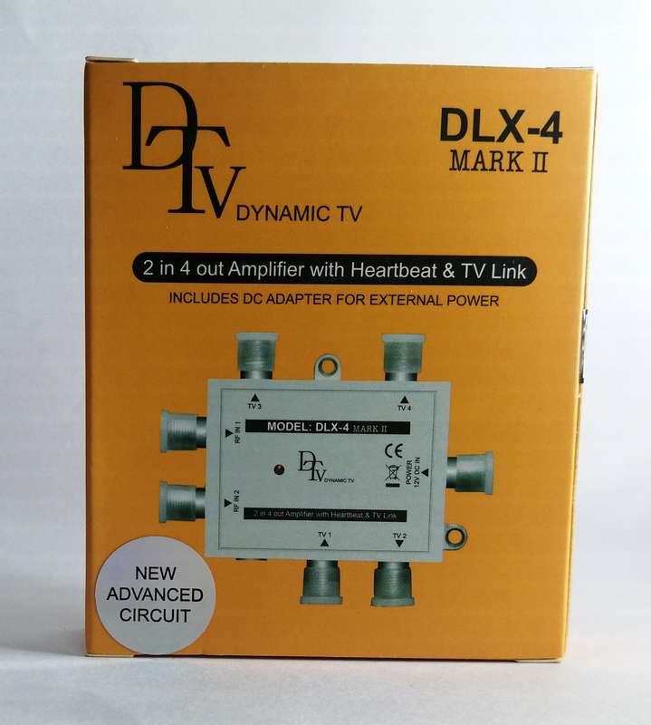 DLX-4 2 in 4 out amplifier with heartbeat and tv link