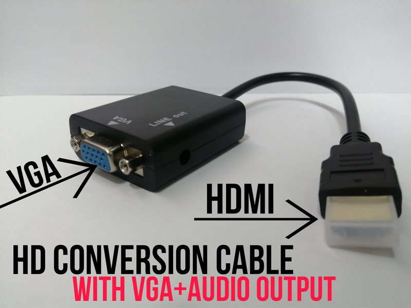 HD conversion cable with vga and audio output