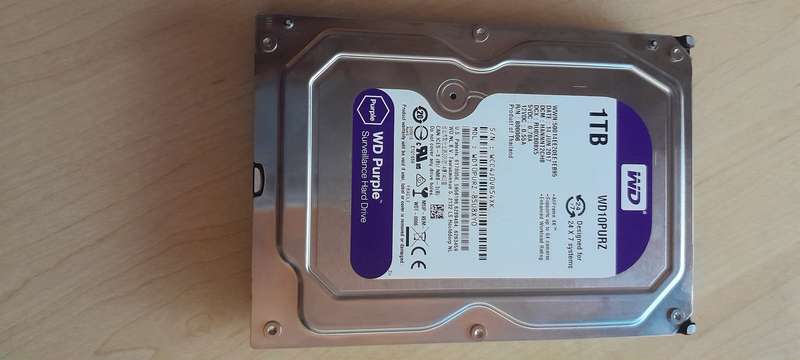 Western Digital 1tb Purple Hard Drive 5400rpm SATA III 3.5" Internal Surveillance Hard Disk Wd10purz