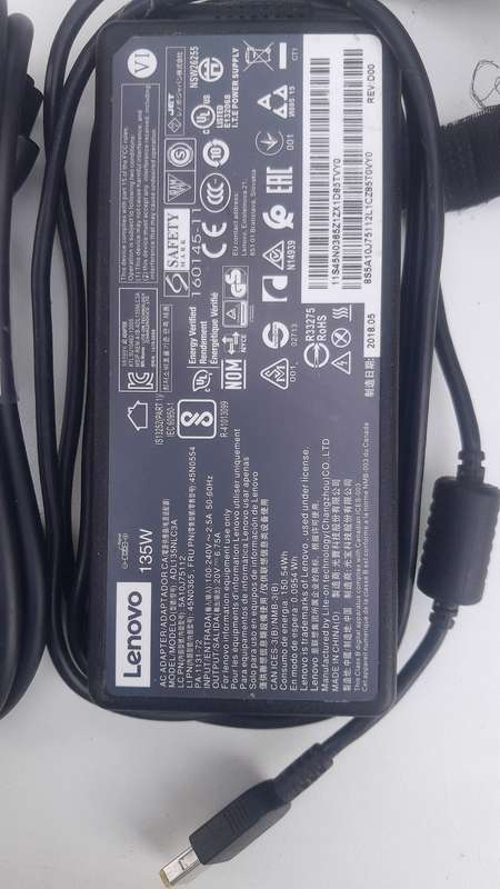 Original 135W Lenovo ThinkPad ADL135NLC3A 20V 6.75A Power AC Adapter(Square Tip)