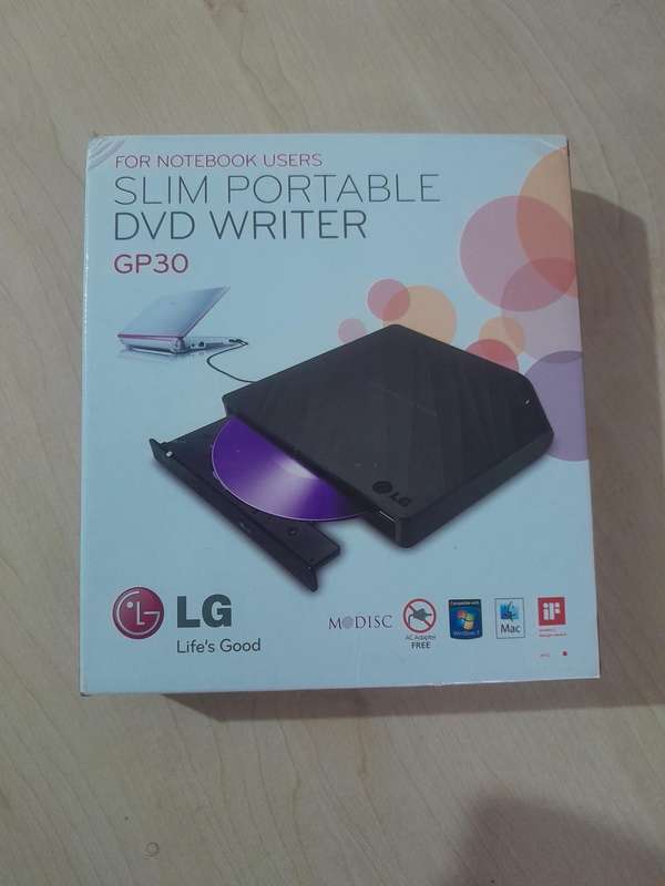 LG Slim Portable External DVD Writer, Still New