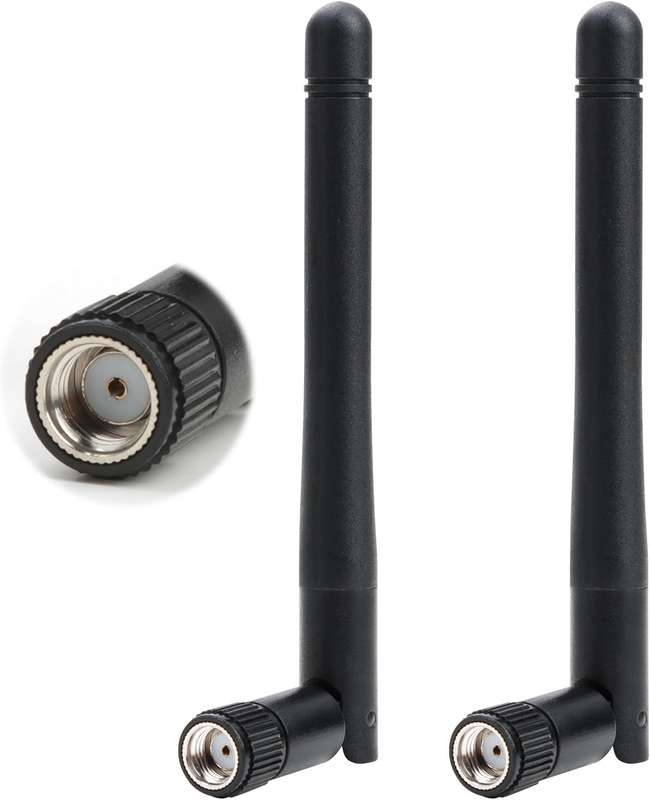 2 Pack WiFi Antenna RP-SMA WiFi Aerial 2.4GHz 5GHz 5.8GHz 3dBi MIMO Male Dual Band External