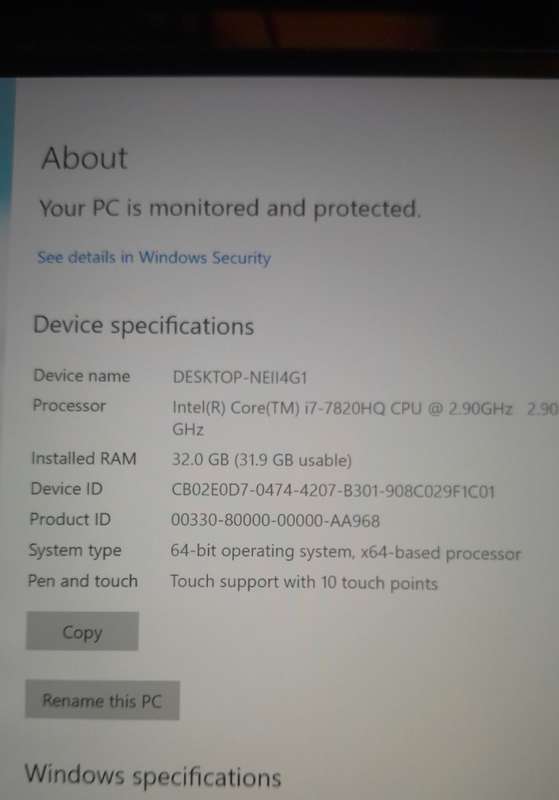 4K Touchscreen Dell Precision 5520 Core i7 7820HQ, 32GB RAM, 512GB NVMe, 4GB NVidia Quadro M1200