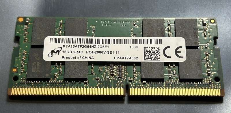 16GB MICRON MTA16ATF2G64HZ-2G6E1 2RX8 PC4-2666V-S Laptop Memory Module