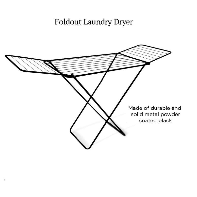 170 x 55 x 102cm Portable Folding Laundry Airer