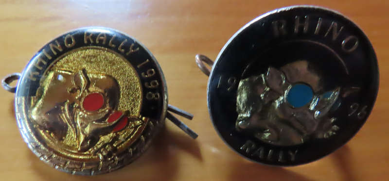 South Africa - 6 different Rally Badges -Impala, Rhino, Route 62 and HOG